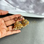 Kemp Stone Peacock Jhumki