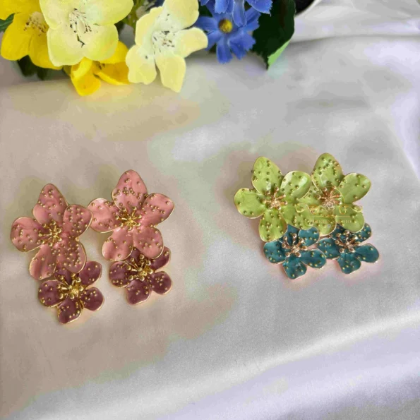 Double Flower Earrings