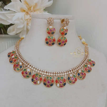 Stunning Navrathna Neckset