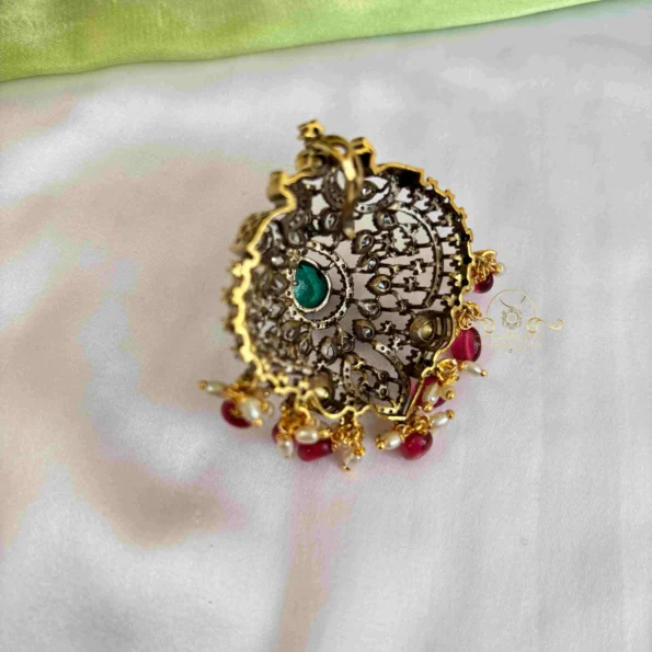 Dual Peacock Victorian Pendant