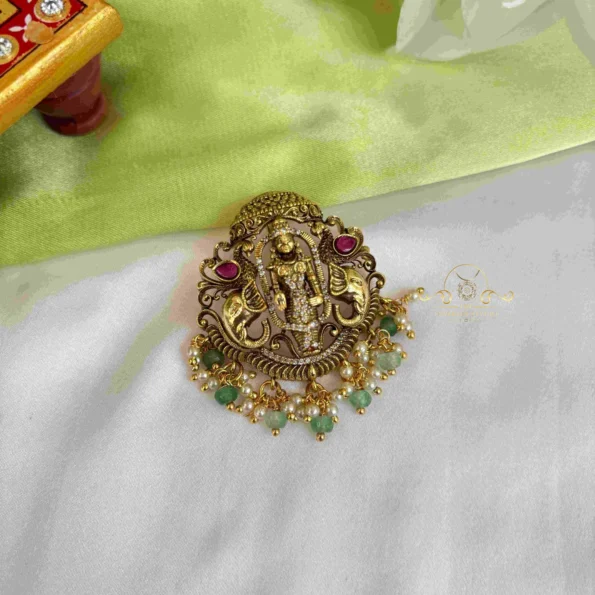 Lord Balaji and Elephant Pendant