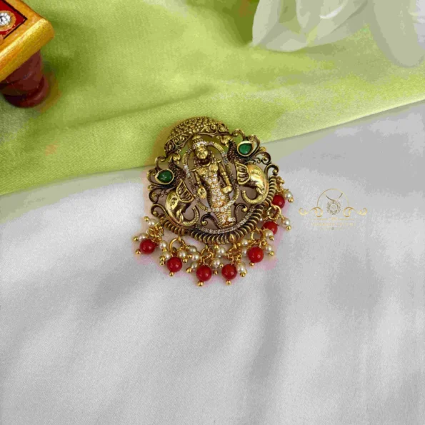 Lord Balaji and Elephant Pendant