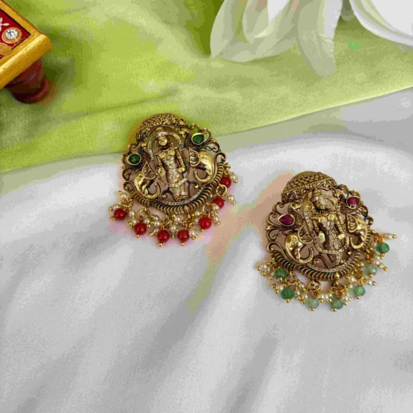 Lord Balaji and Elephant Pendant
