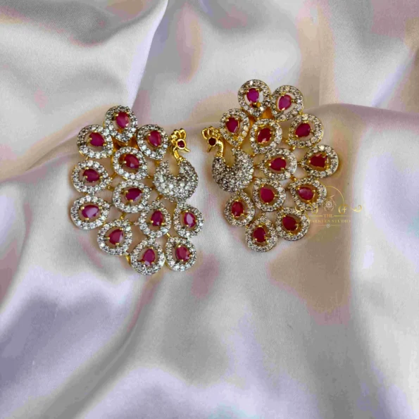 Dazzling Peaock Earrings