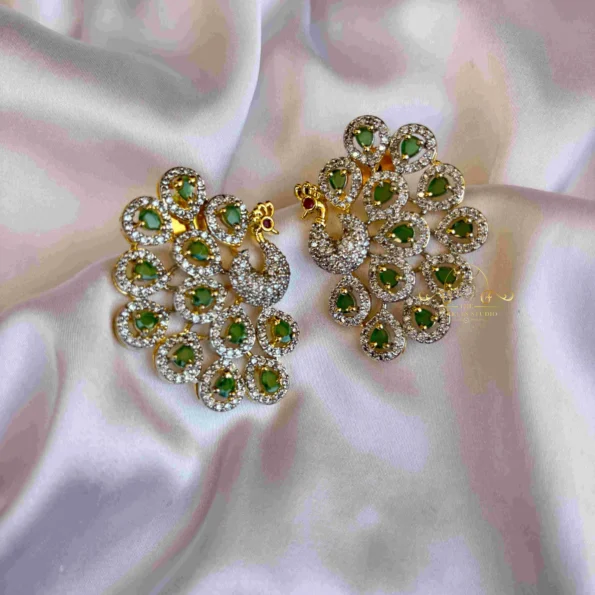 Dazzling Peaock Earrings