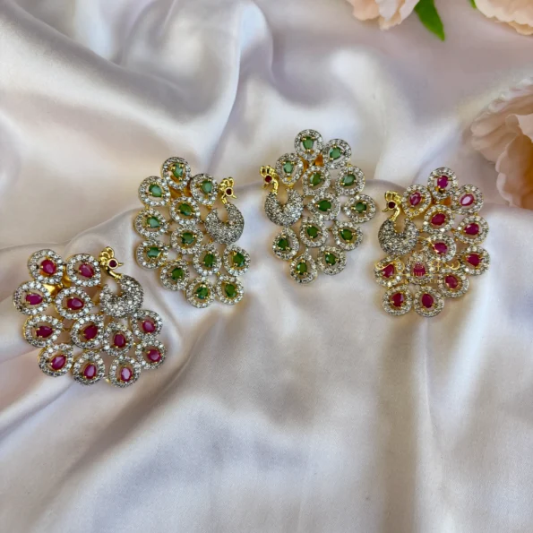 Dazzling Peaock Earrings