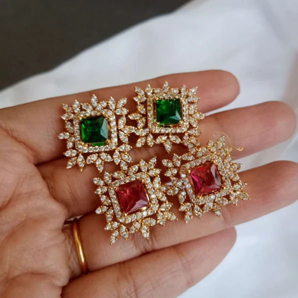 Sparkling Diamond Earrings