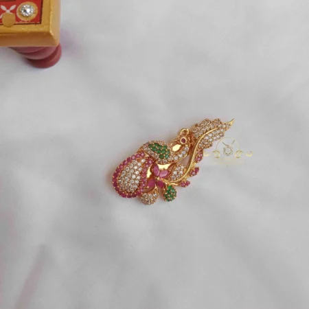 Dazzling Peacock Saree Pin
