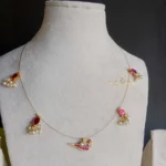 Invisible Chain with Jadau Bird Pendant