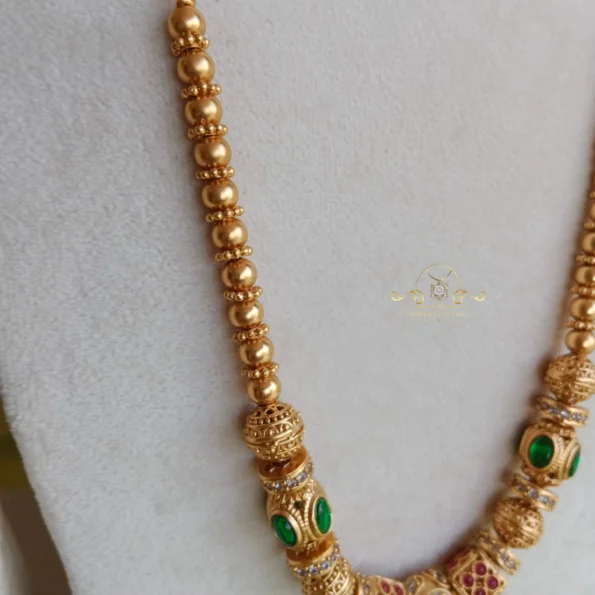 Gold Beads Chain with Square Gold Beads