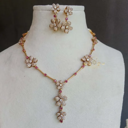 Chain and Flower Victorian Necklace
