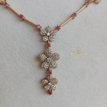 Chain and Flower Victorian Necklace