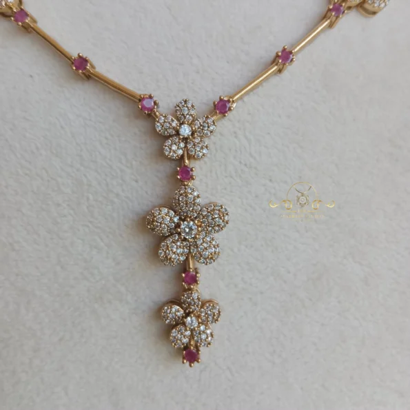Chain and Flower Victorian Necklace