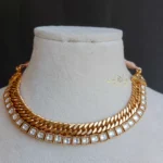 Pretty Jelabi and White Stone Necklace