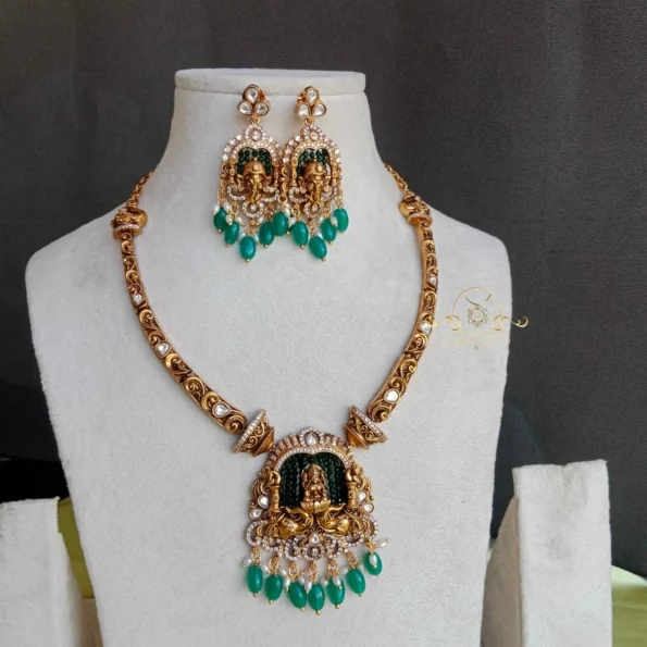 Pretty Lakshmi Ganesha Antique Neckset
