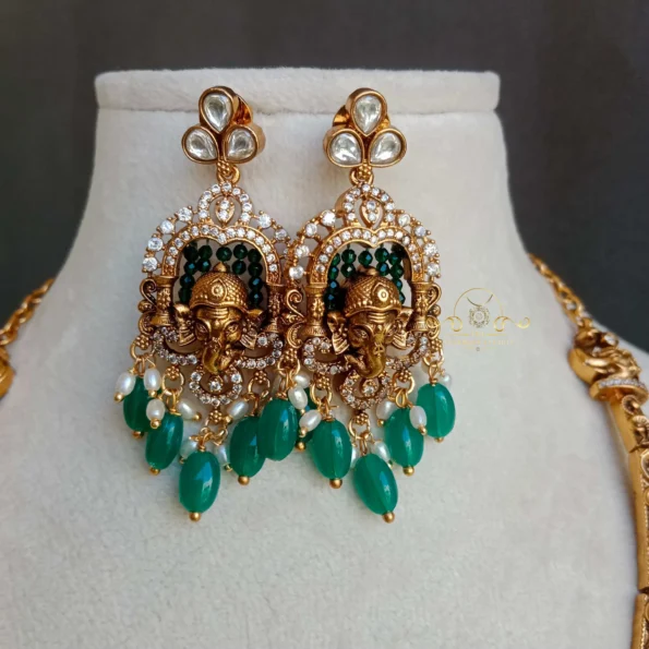 Pretty Lakshmi Ganesha Antique Neckset