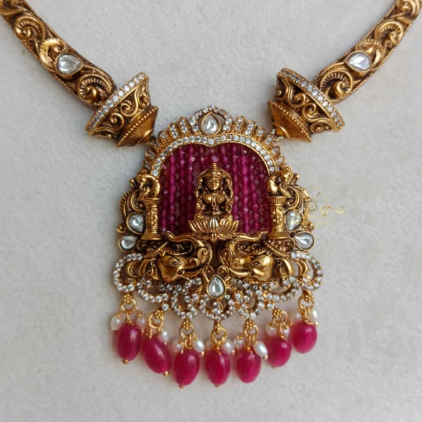 Pretty Lakshmi Ganesha Antique Neckset