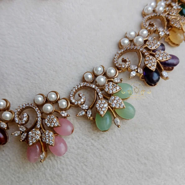Stylish Multicolor Bead Pearl Set