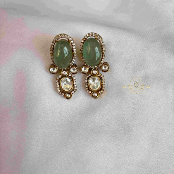 Royal Massonite with Green Stone Pendant Set