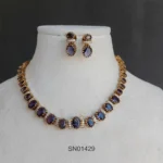 Pretty Victorian Purple Stone Solitaire Set