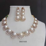 Ethnic Pearl and Diamond Neckset