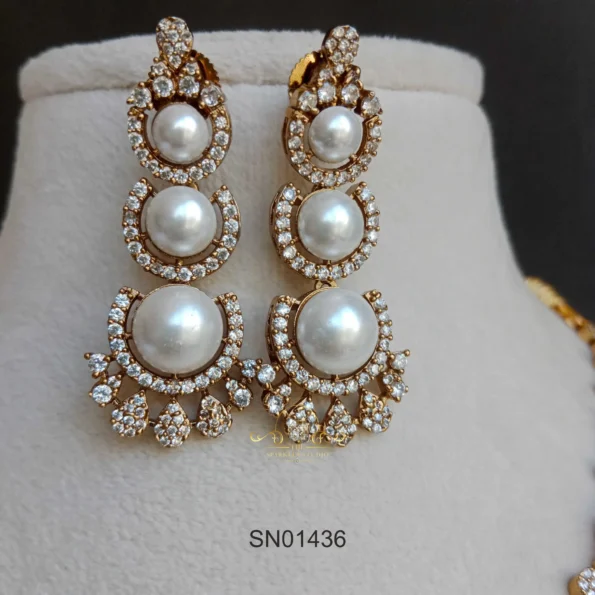 Ethnic Pearl and Diamond Neckset