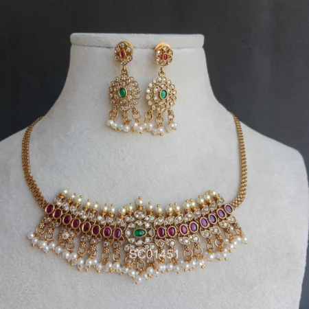 Beautiful Kemp Guttapusalu Choker