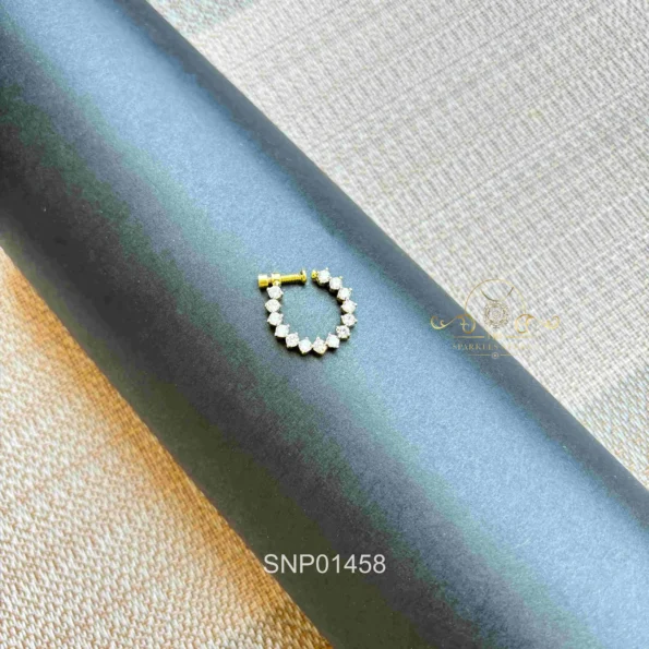 Sparkling AD Nose Pin