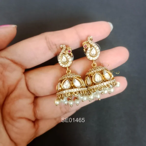 Peacock Massonite Jhumkis