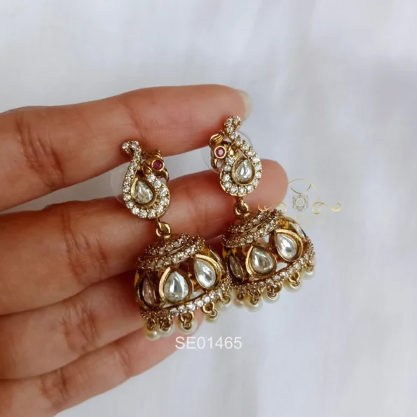 Peacock Massonite Jhumkis