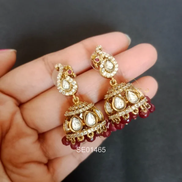 Peacock Massonite Jhumkis
