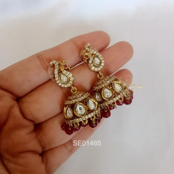 Peacock Massonite Jhumkis