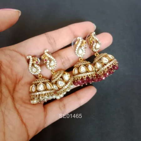 Peacock Massonite Jhumkis
