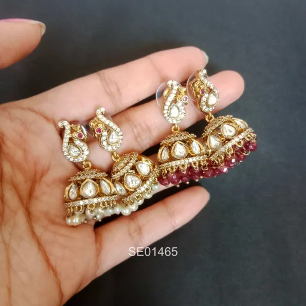 Peacock Massonite Jhumkis