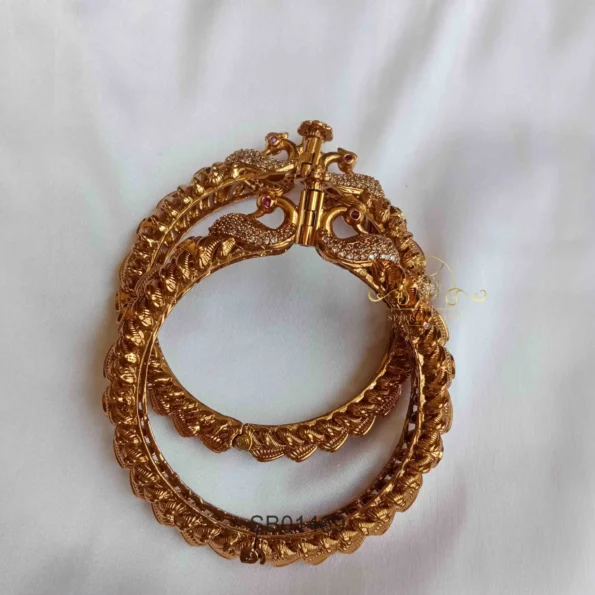 Antique Peacock Kada Bangles