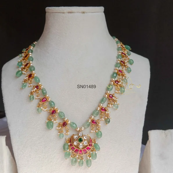Original Aventurine Bead with Jadau Necklace