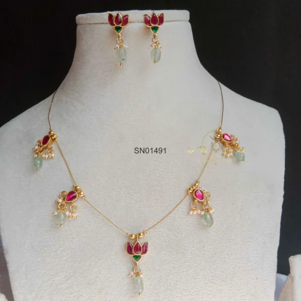 Invisible Lotus Jadau Neckset