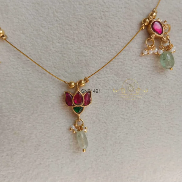 Invisible Lotus Jadau Neckset