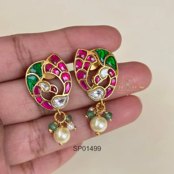 Peacock Jhumki Pendant Set