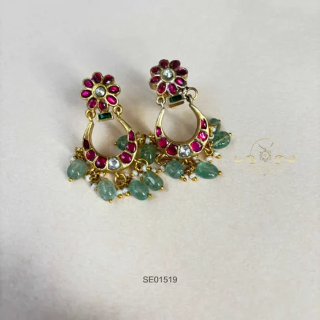 Ethnic Jadau Chandbali Earrings
