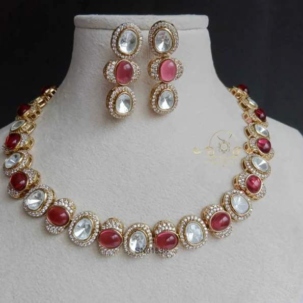 Ruby and Massonite Victorian Necklace