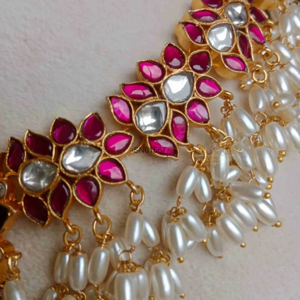 Jadau Lotus Guttapusalu Necklace