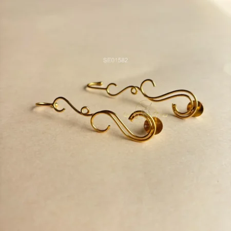 S Pattern Ear Cuff Earrings