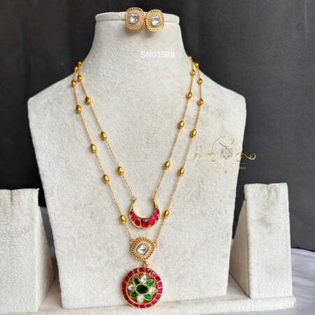 Trendy Two Line Jadau Set