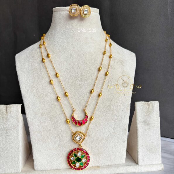 Trendy Two Line Jadau Set