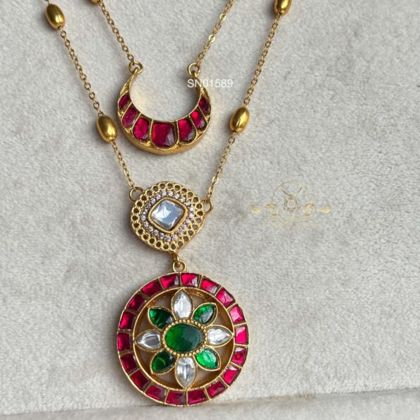Trendy Two Line Jadau Set