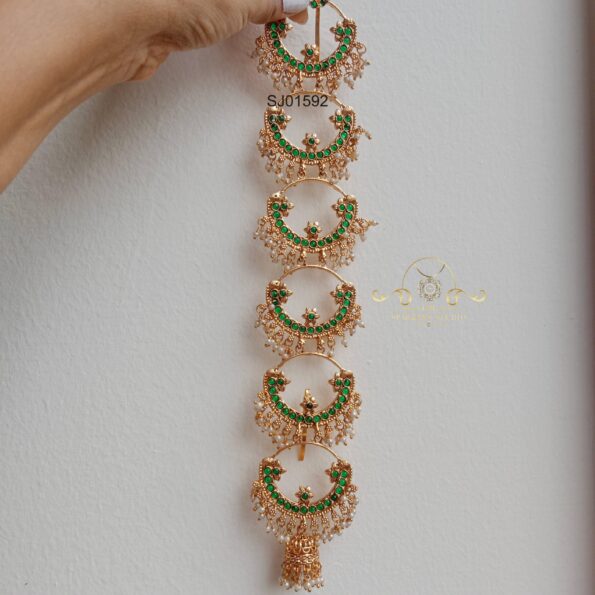 Green Stone Hair Accessory