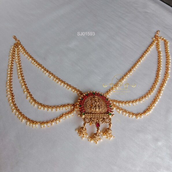 Goddess Lakshmi Hair Accessory with Mattal