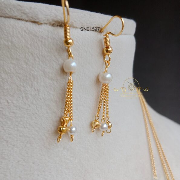 Three Layer Gold and Pearl Bead Set