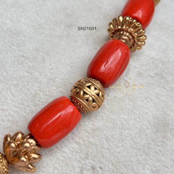 Preety Coral and Antique Beads Mala